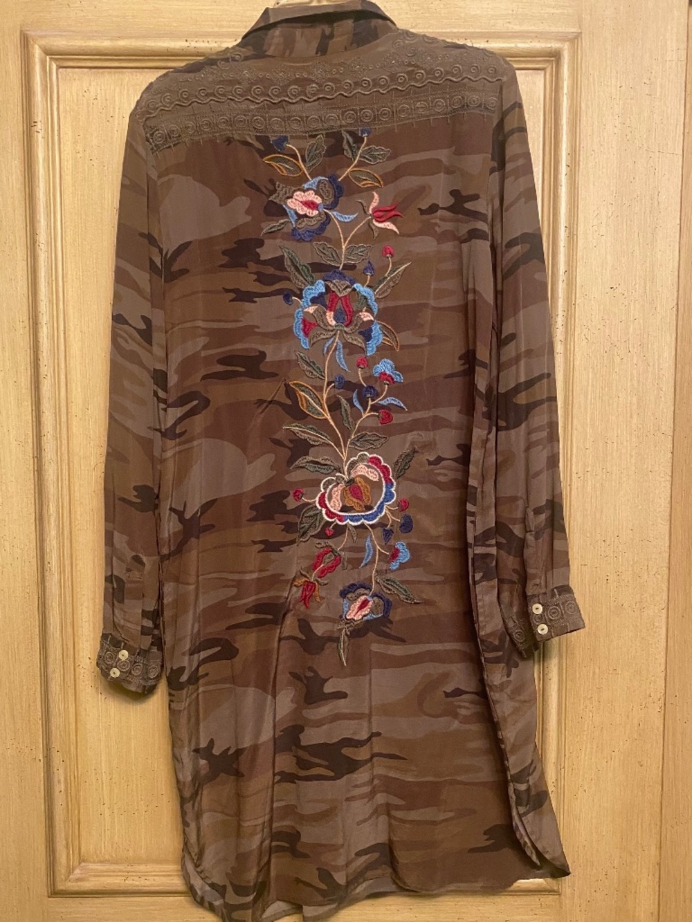Beautiful Camo dress with heavy embroidery